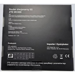 Router ZTE MC888 5G DualBand 2,4GHz+5GHz (WIFI 6) Polska dystrybucja