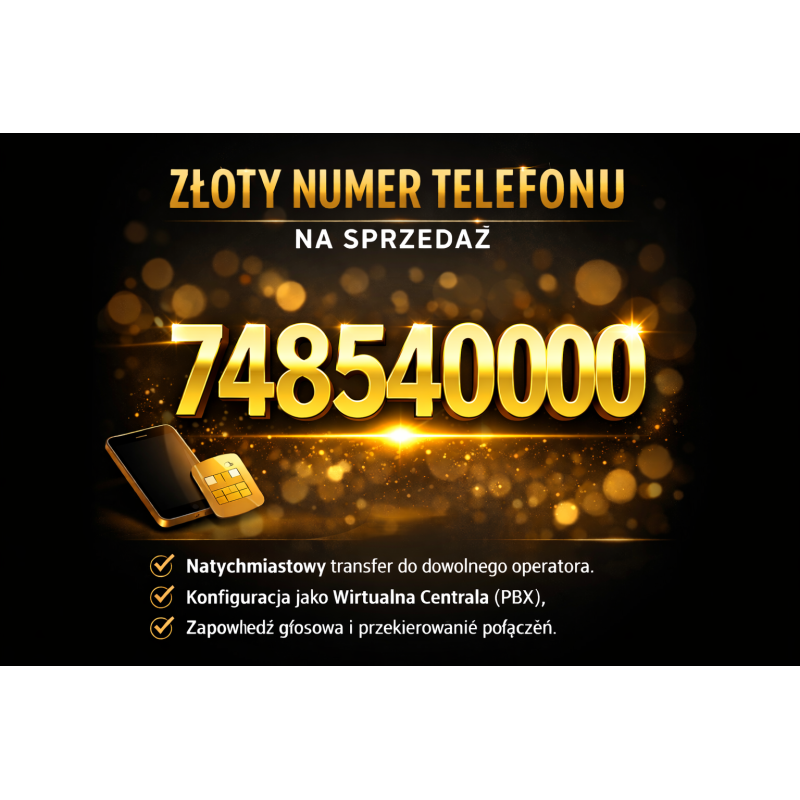 Złoty numer 748540000
