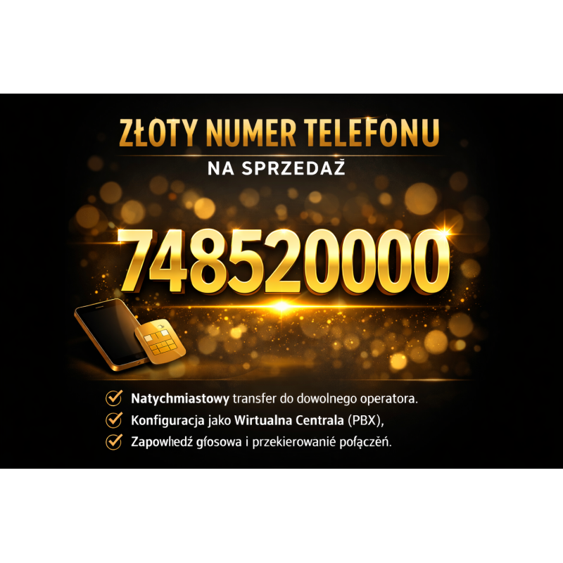 Złoty numer 748520000
